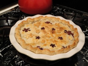 Completed cherry pie